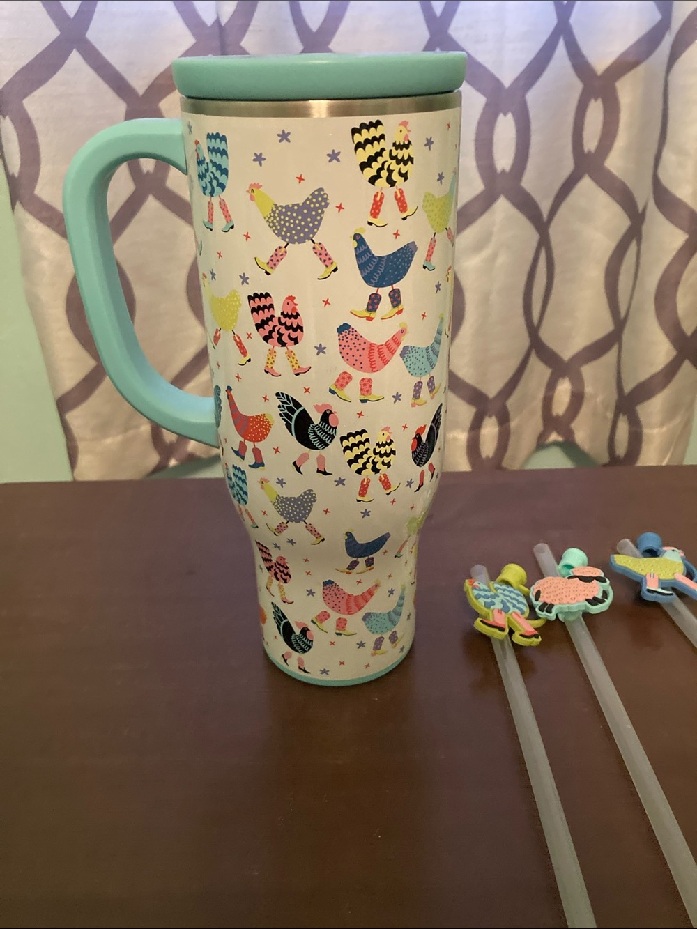 Swig Life 30 oz Funky Chicken Tumbler With Straws - Picture 2 of 10